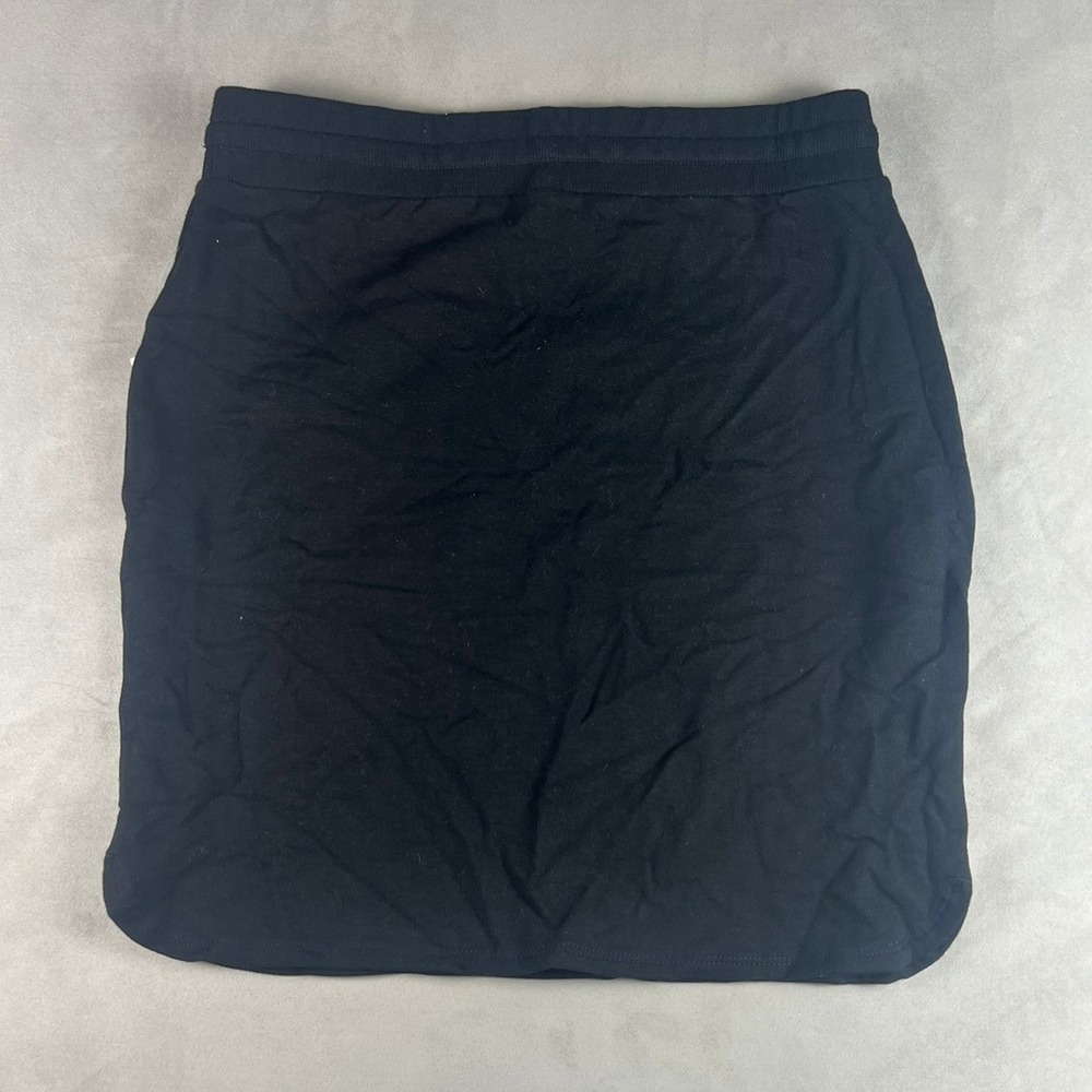 Daily Ritual Womens XS Black French Terry Drawstring Mini Skirt Casual Athleisur